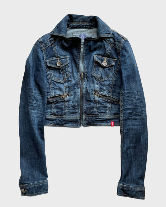 Vintage Cropped Jeansjacket
