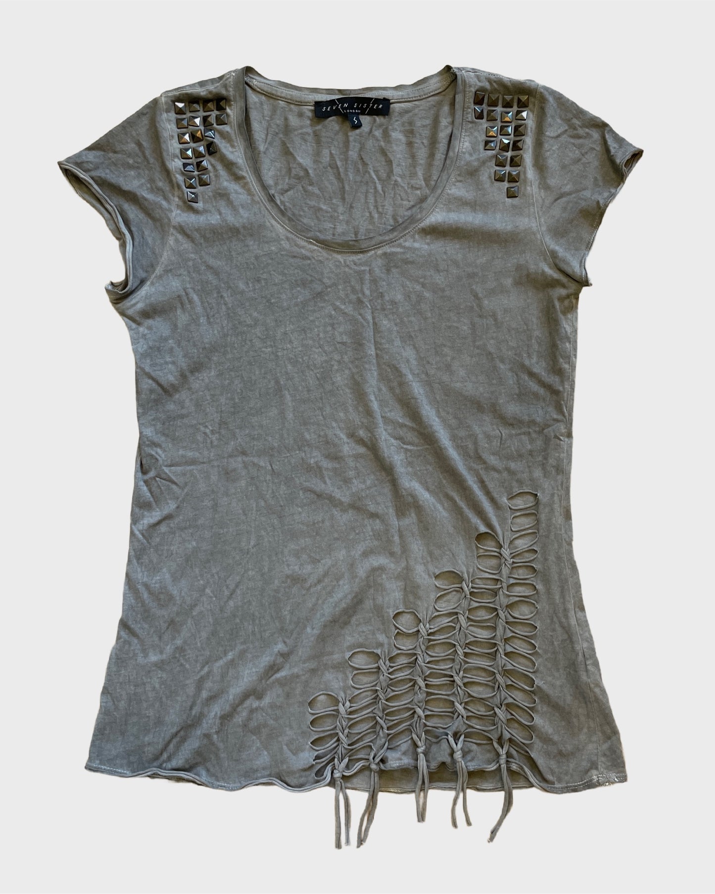 Vintage Studded & Braided T-Shirt