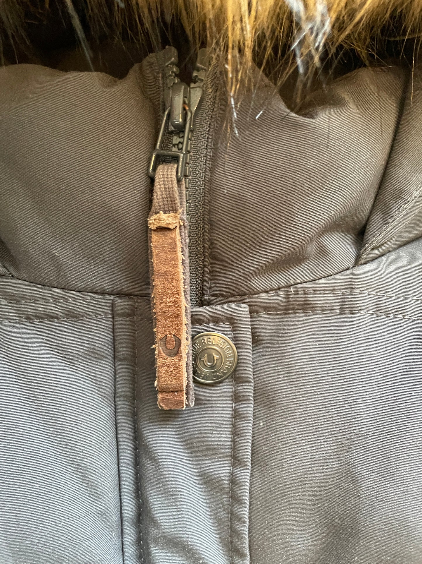 Vintage True Religion Fur Puffer Jacket