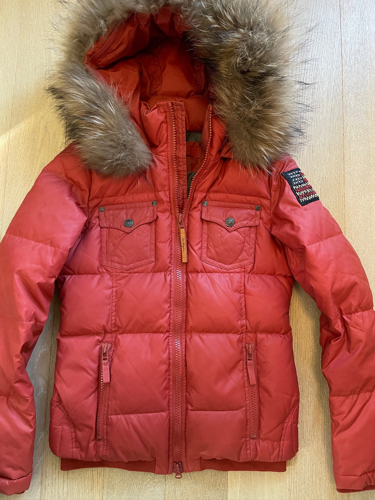 True Religion Fur Puffer Jacket