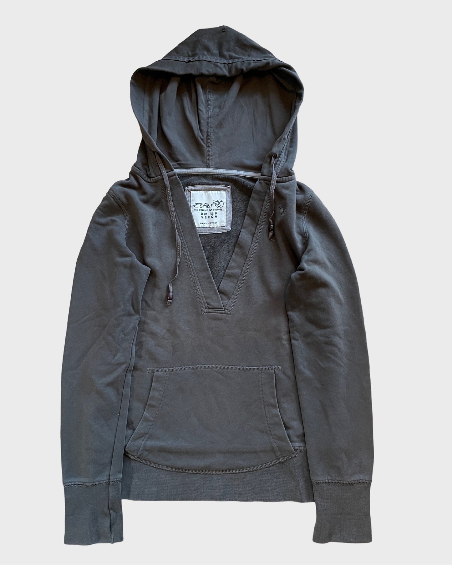 Vintage Deep Neck Hoodie