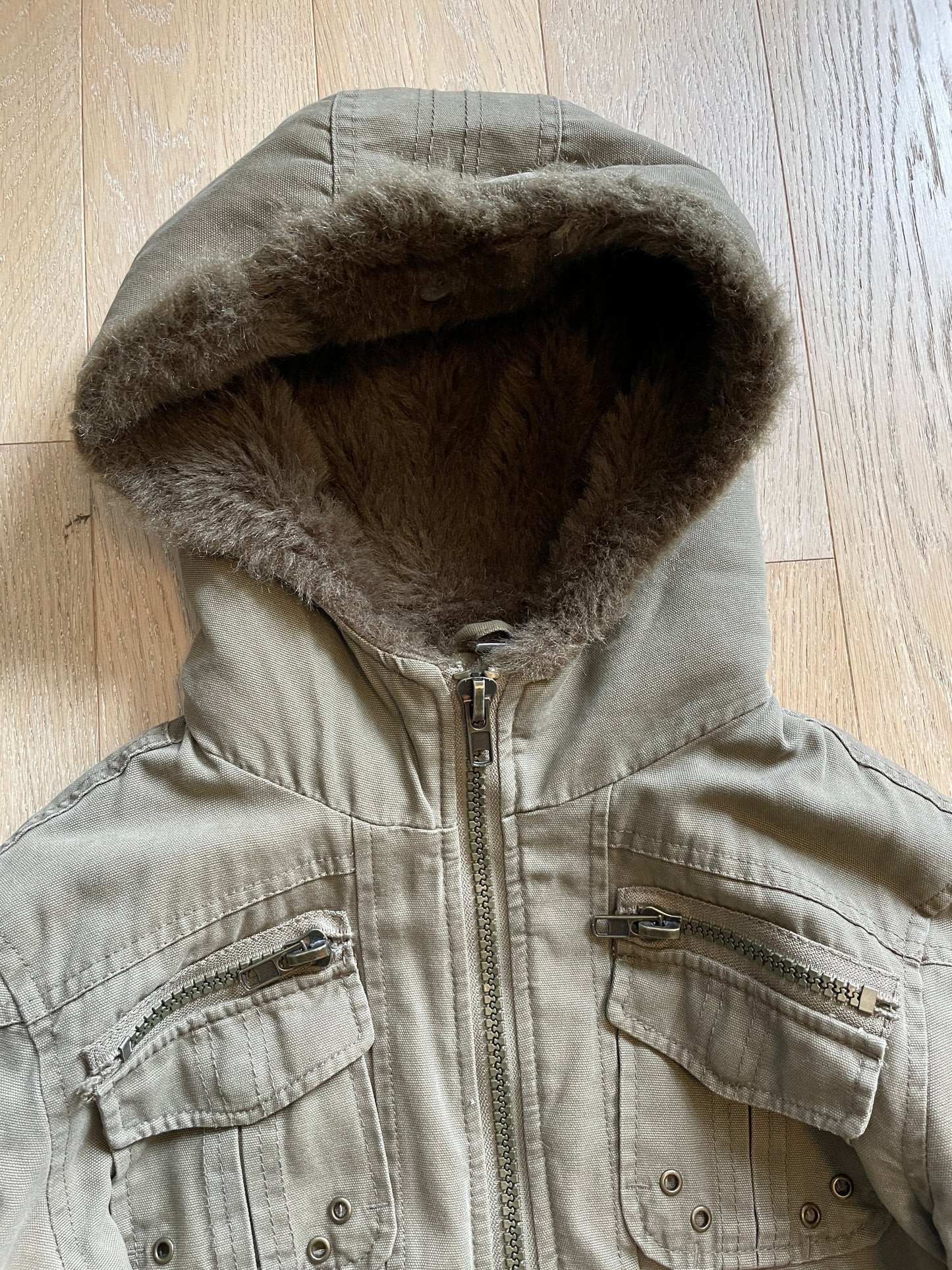 Vintage Military Fur Jacket