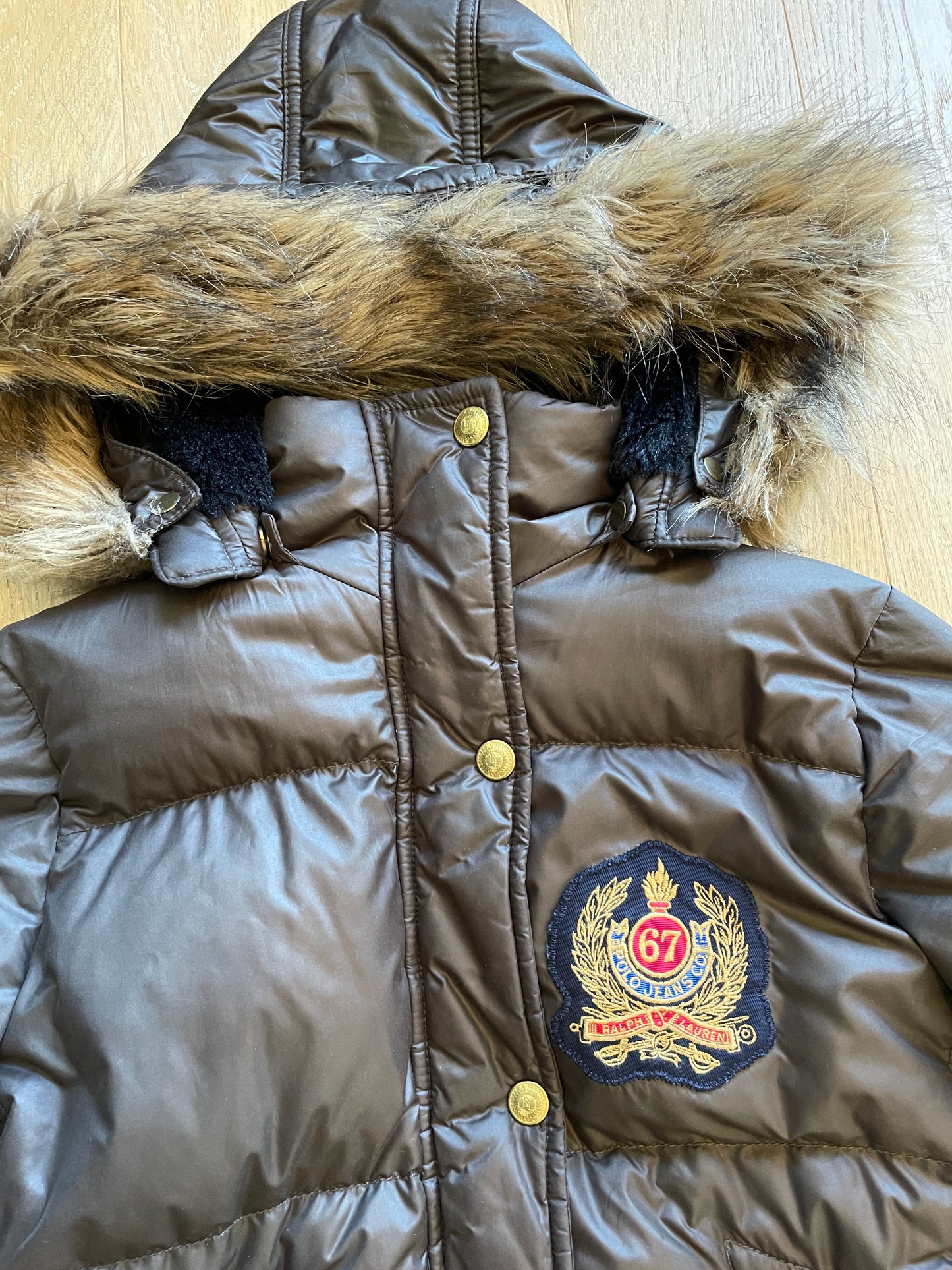 Vintage Polo Ralph Lauren Fur Puffer Jacket