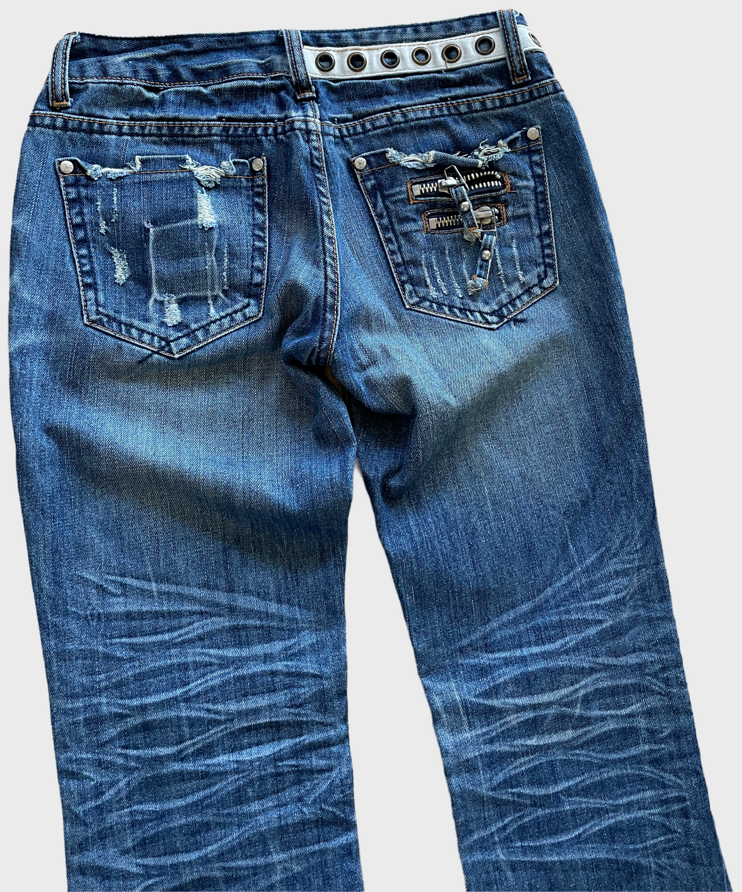 Vintage Denim Jeans Flared y2k