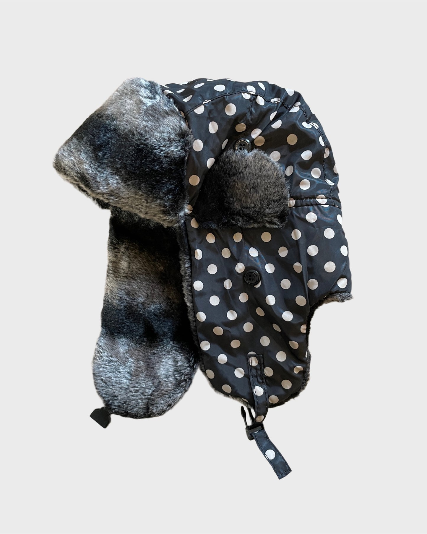 Vintage Polkadot Fur Hat