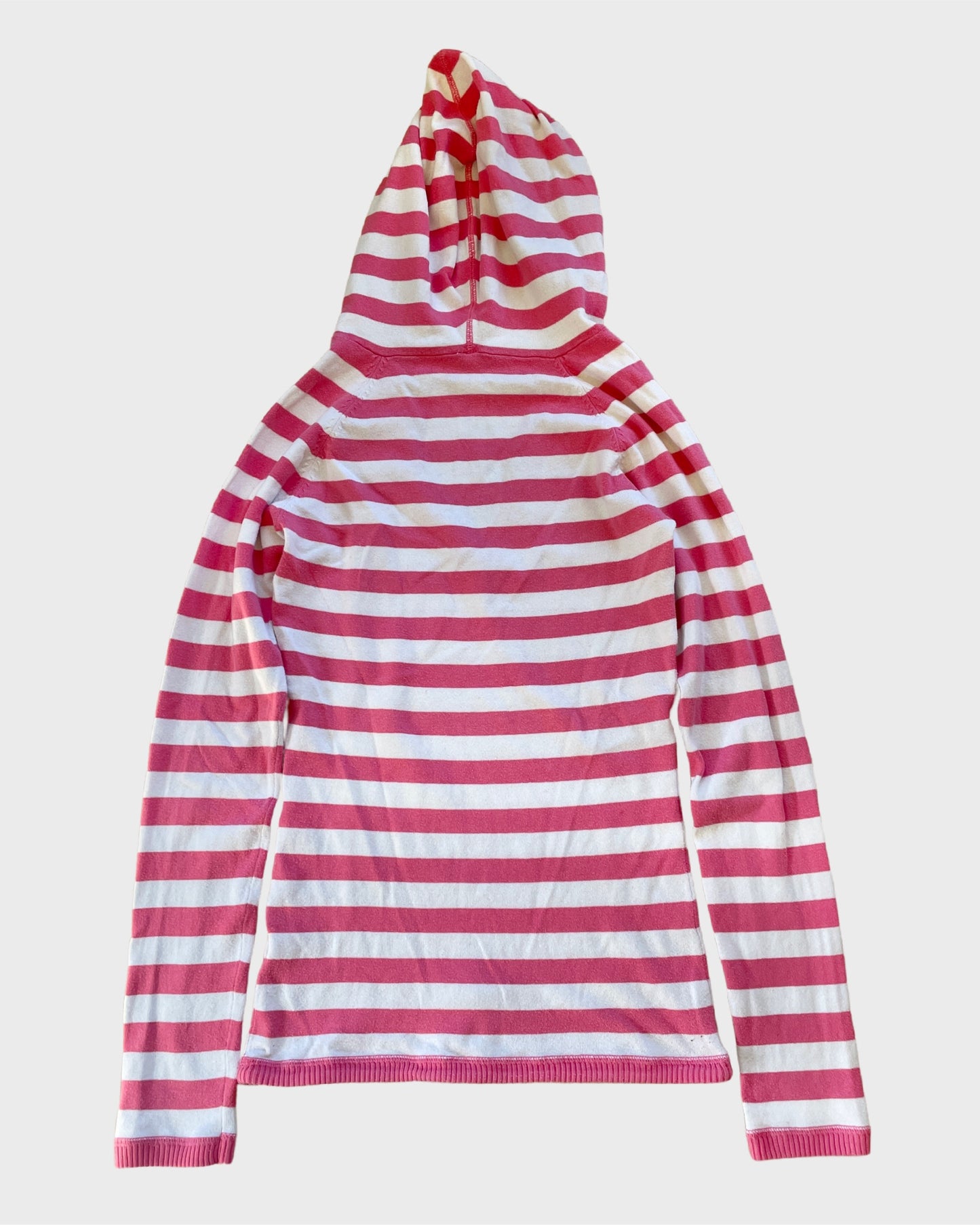 Vintage Striped Deep Neck Hoodie
