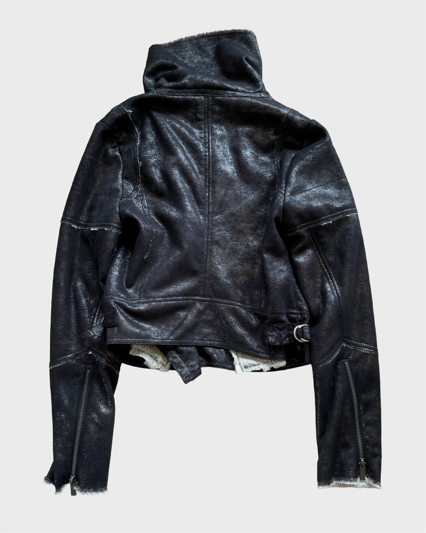 Vintage Asymmetrical Leather Jacket