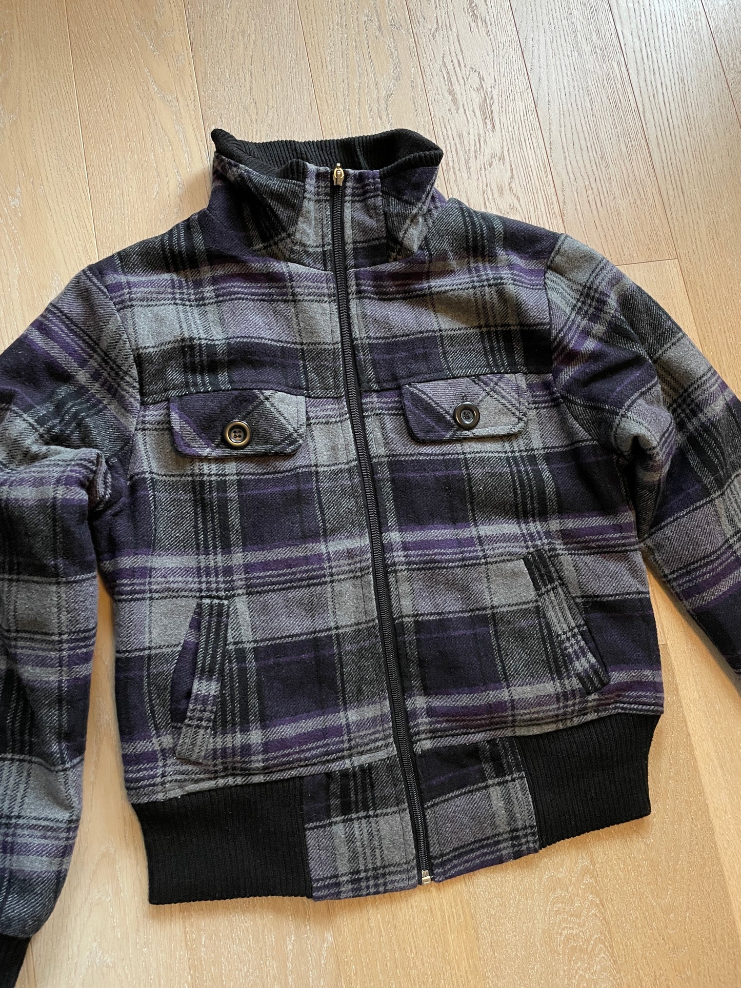 Vintage Plaid Wool Jacket