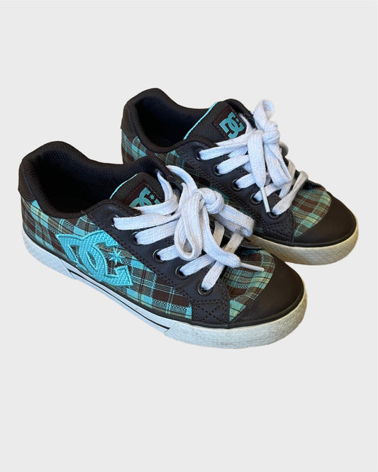 Vintage DC Shoes Teal Checkered Sneaker