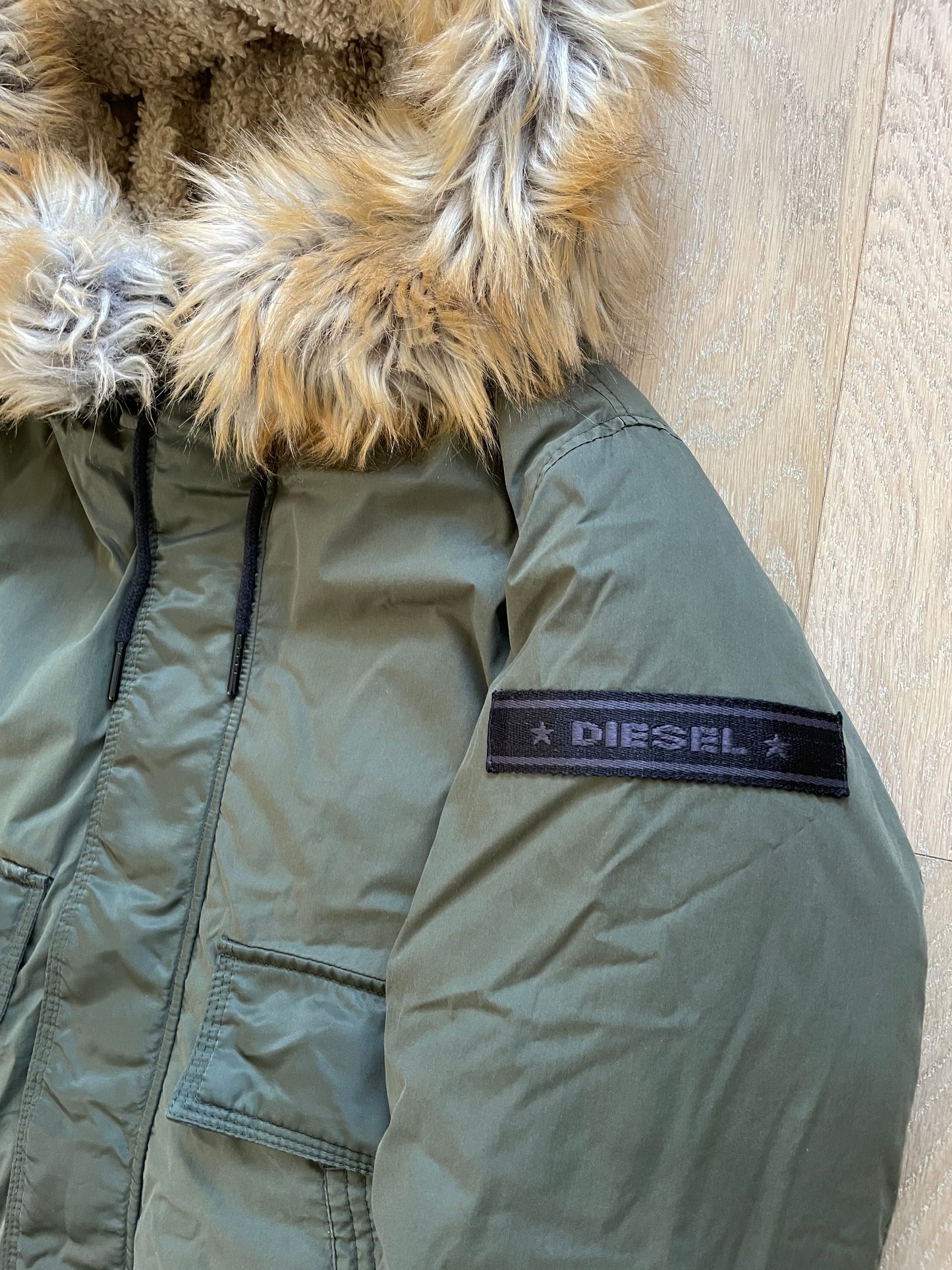 Vintage Diesel Military Fur Jacket