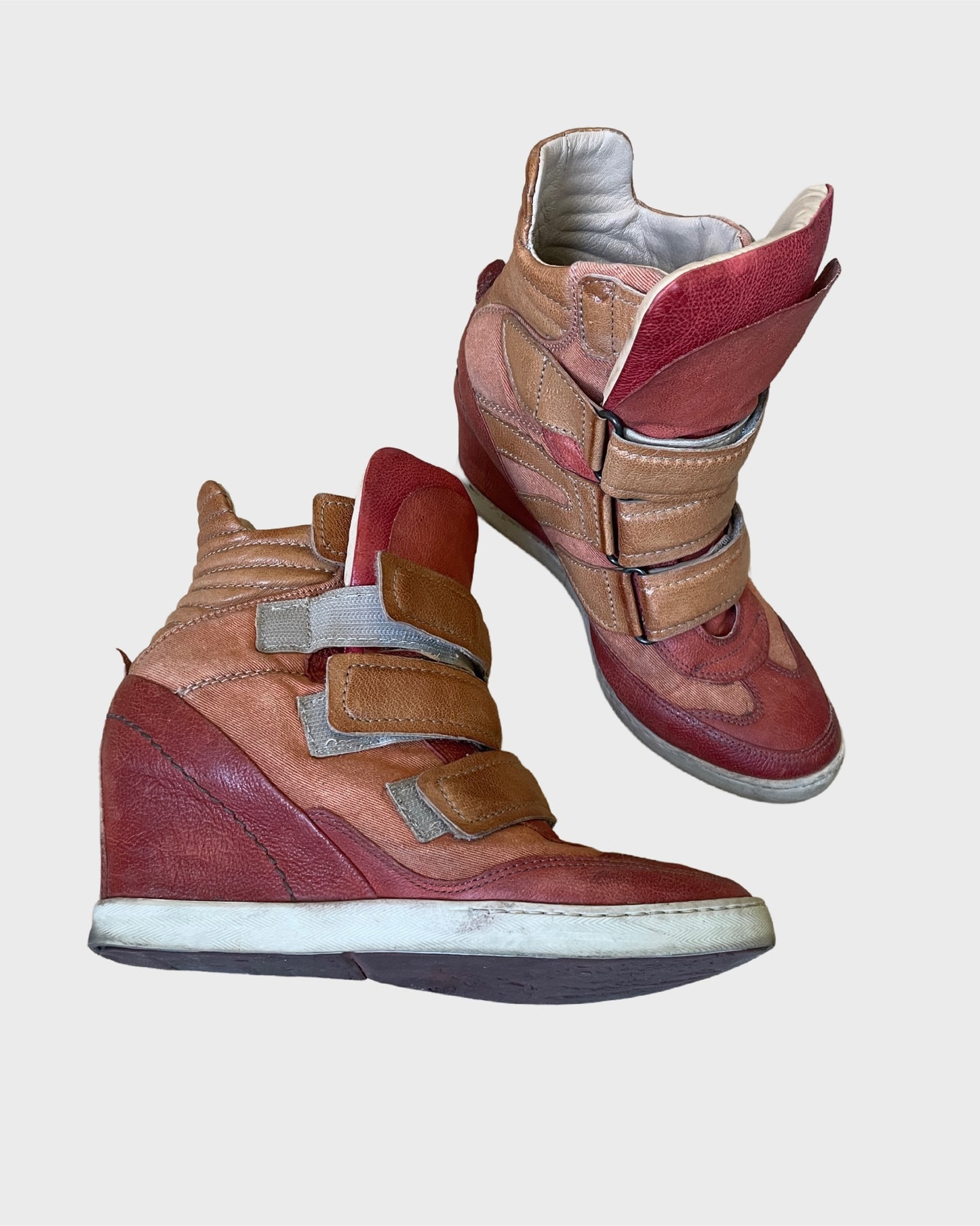 Vintage Leather Wedge Sneaker