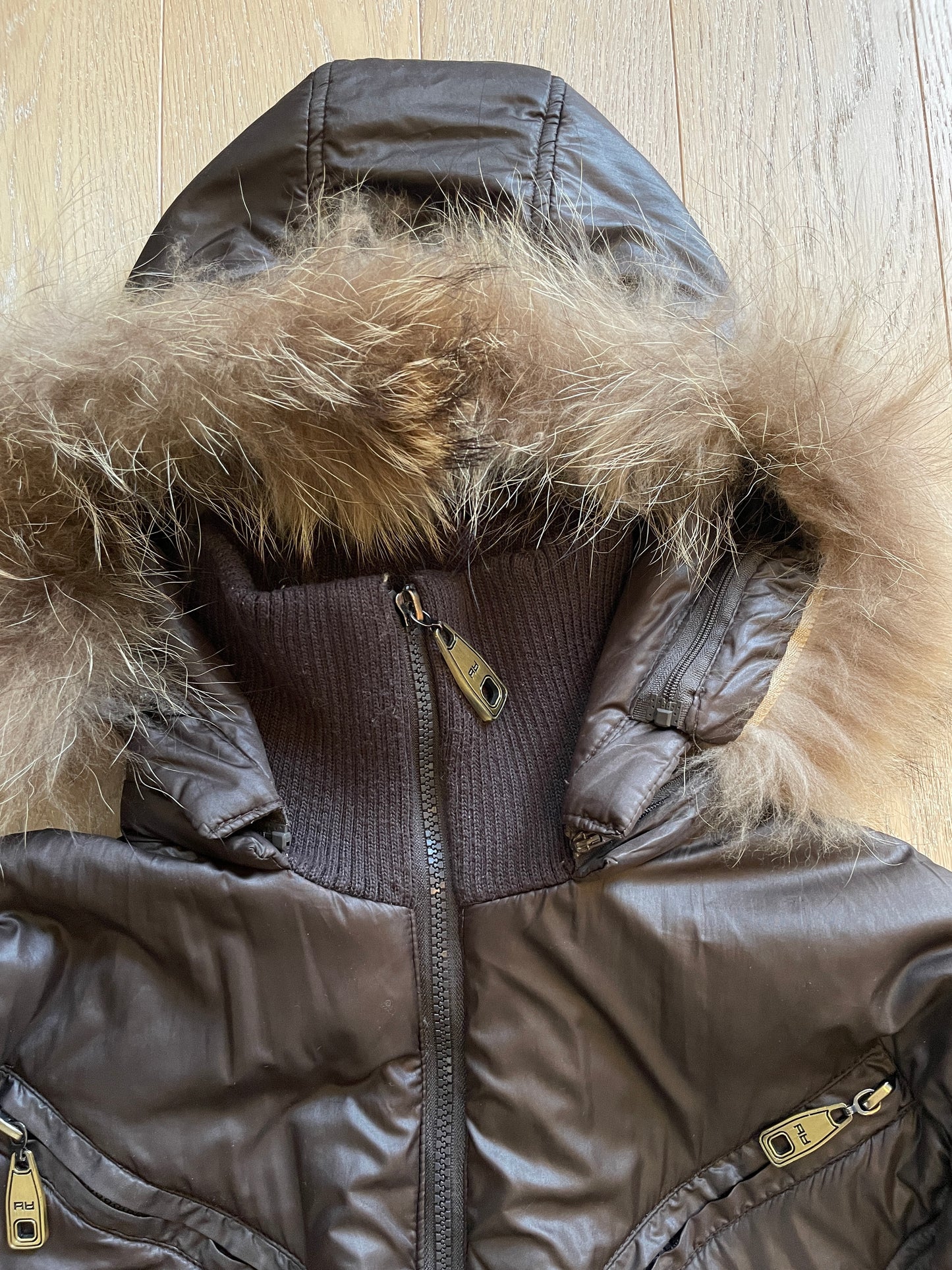 Vintage Military Fur Puffer Jacket