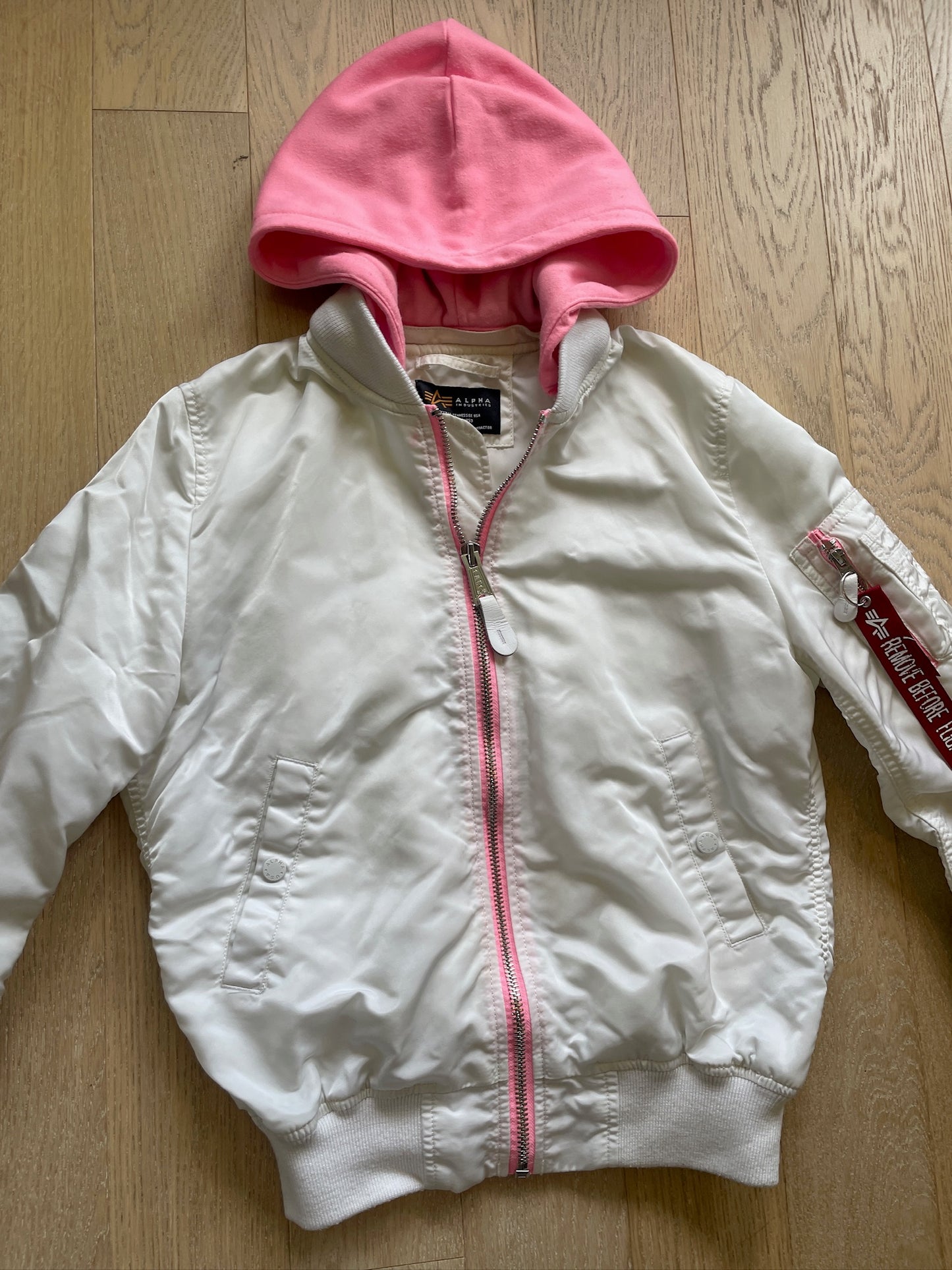 Vintage Hooded Alpha Industries Bomber Jacket