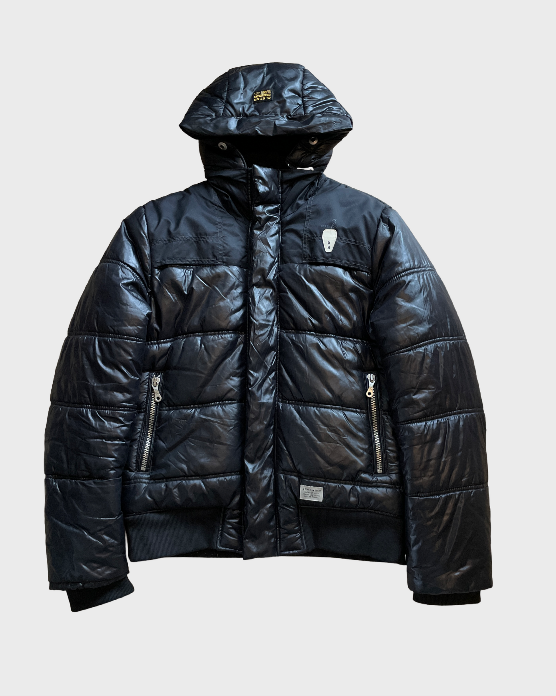 きゅぷら【G-STAR RAW】 中綿ジャケット 冬服 ブラック 2XL 楽天市場】g－star raw ジャケット（柄ワンポイント）（メンズ