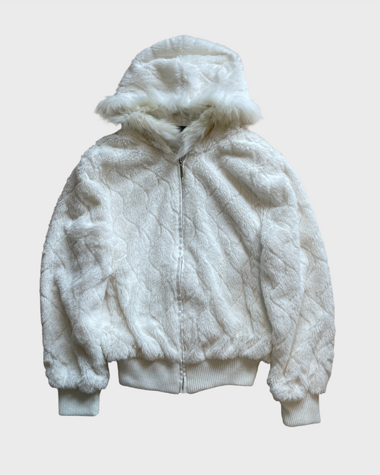 Vintage Fur Zip Hoodie