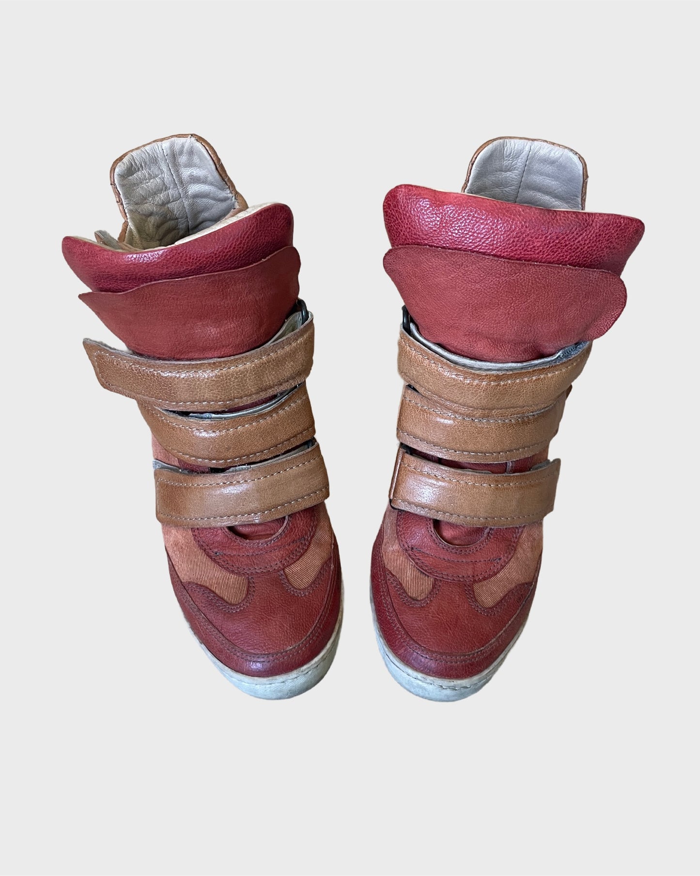 Vintage Leather Wedge Sneaker