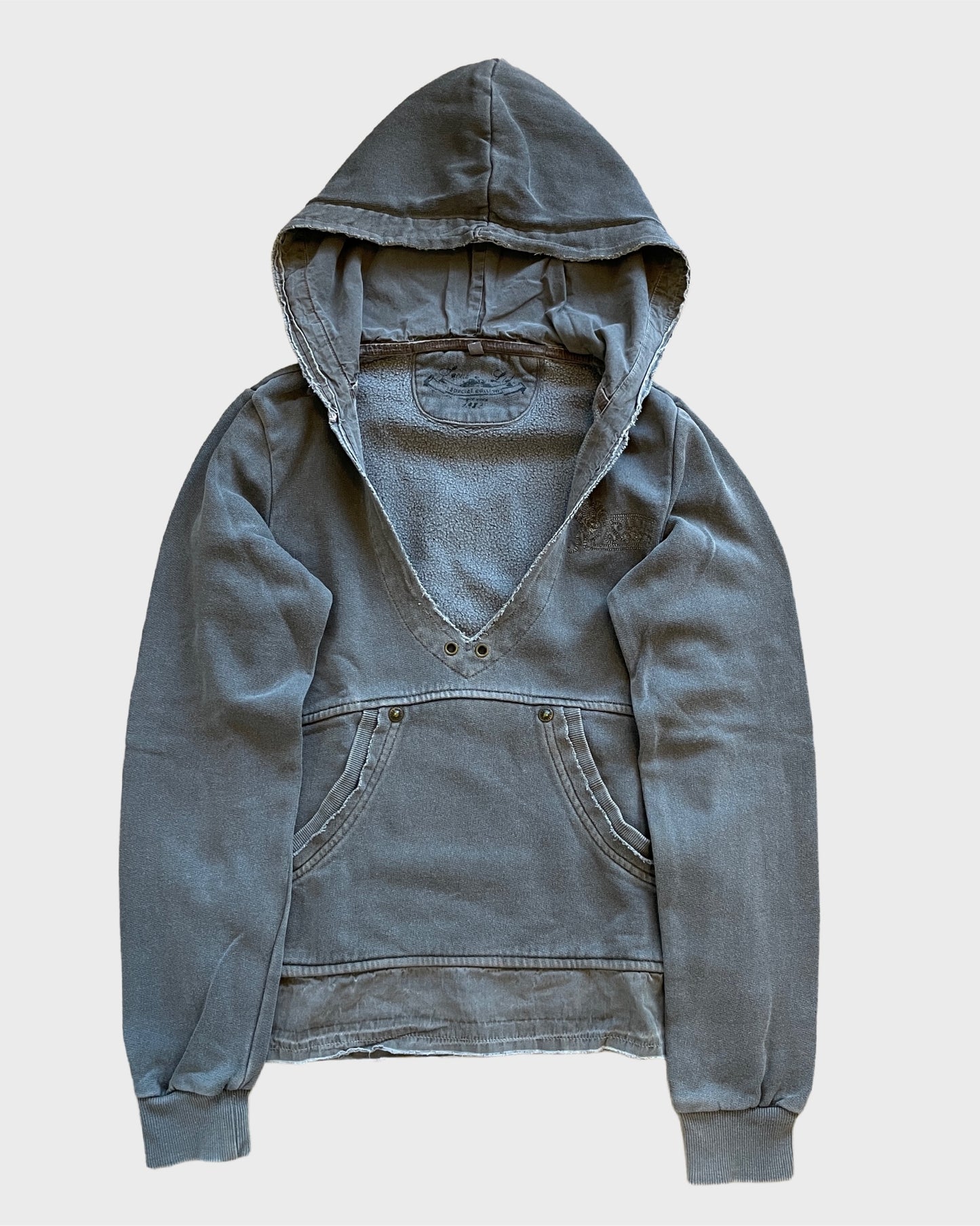 Vintage Deep Neck Hoodie