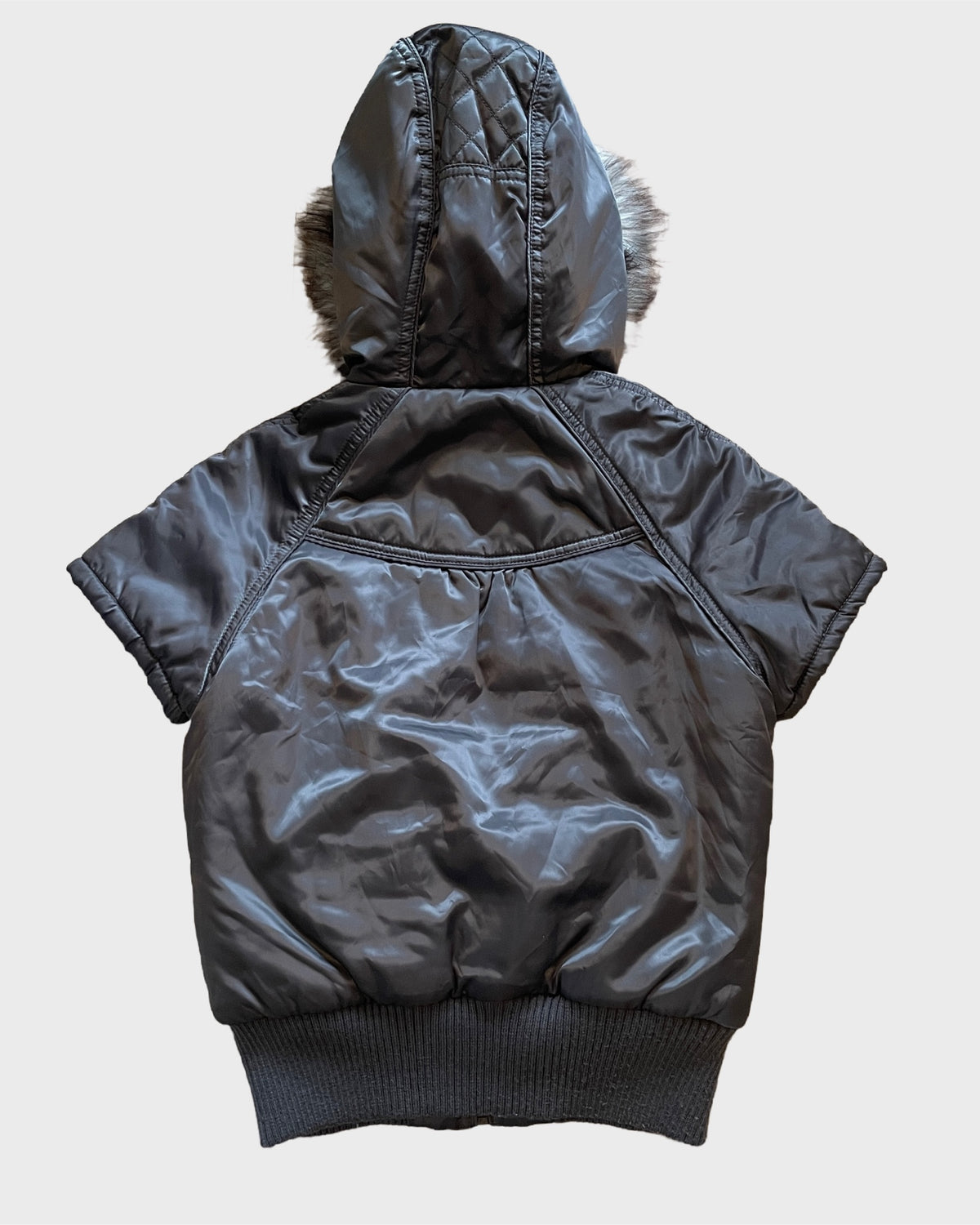 Shortsleeve Fur Bomber Jacket