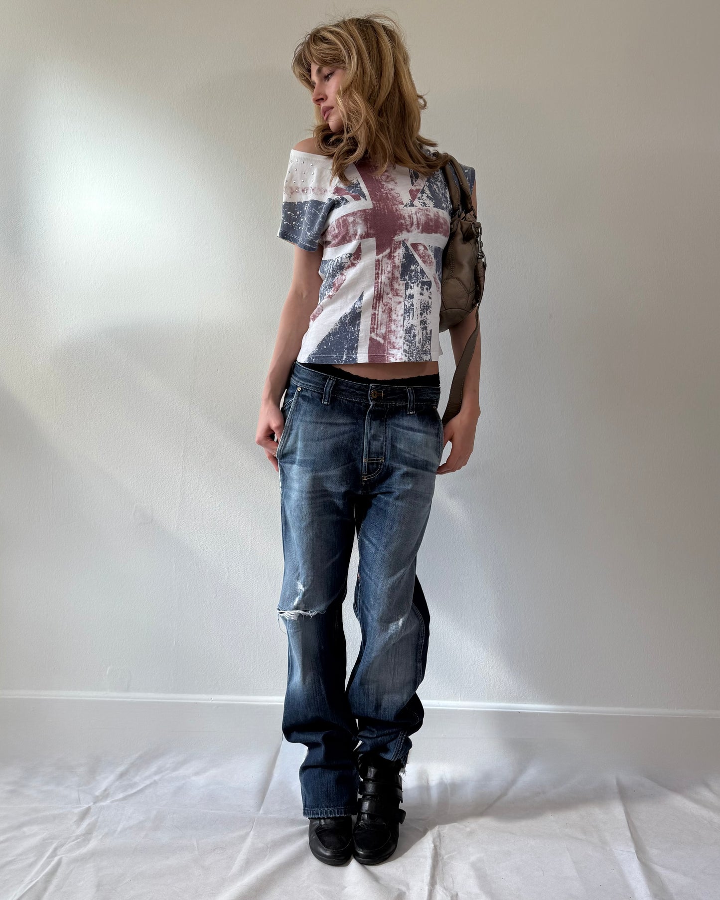 Vintage Union Jack Studded T-Shirt