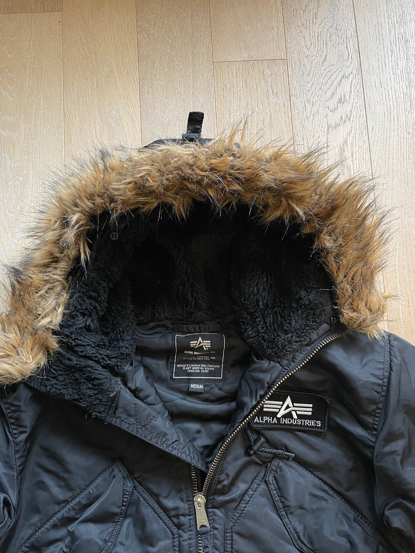 Vintage Alpha Industries Fur Bomber Jacket