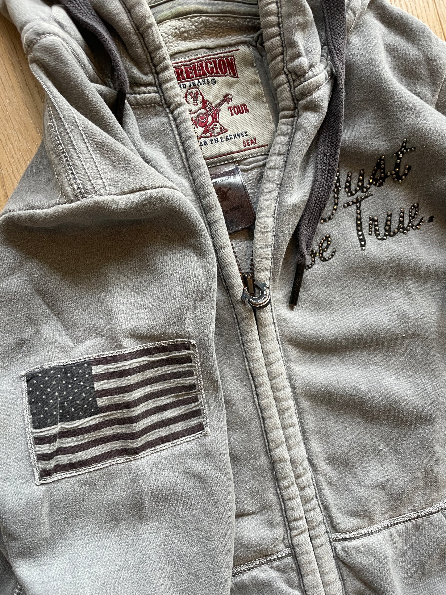 Vintage True Religion Zip Hoodie