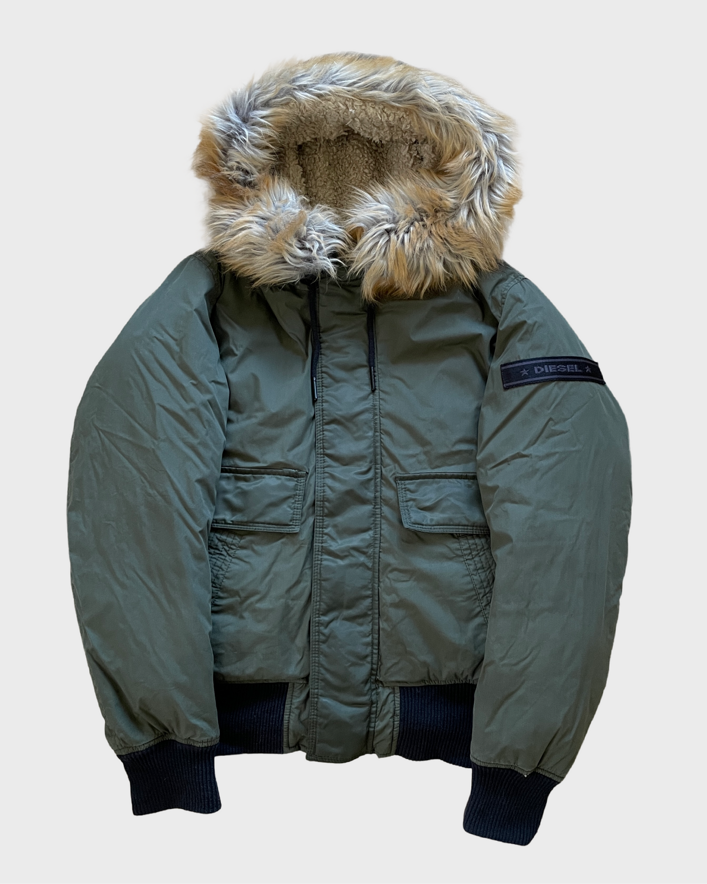 Vintage Diesel Military Fur Jacket