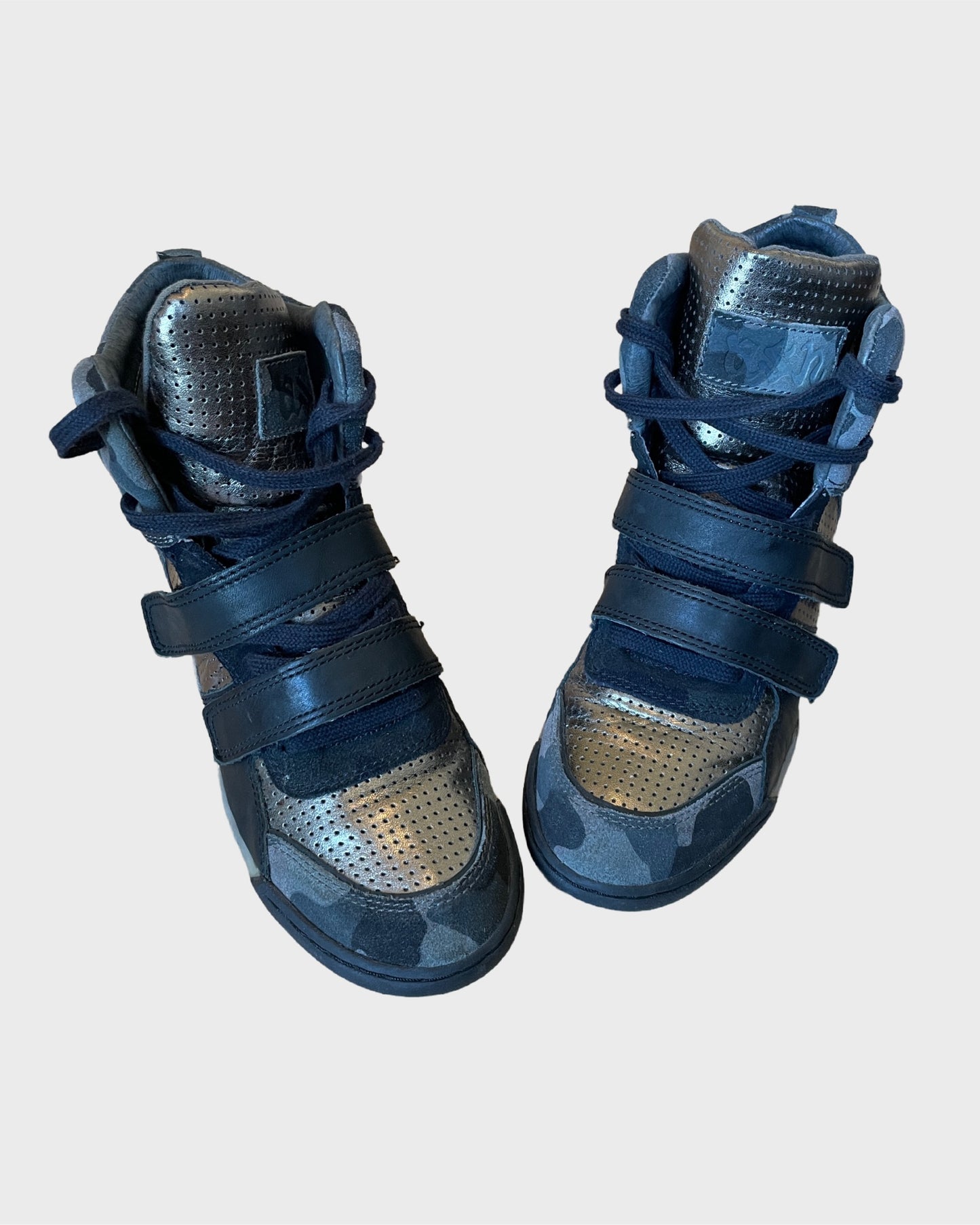 Vintage Camouflage Wedge Sneaker