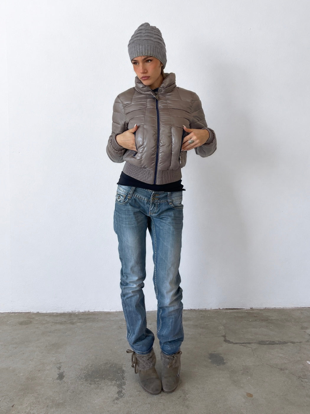 Cropped Silvian Heach Puffer Jacket