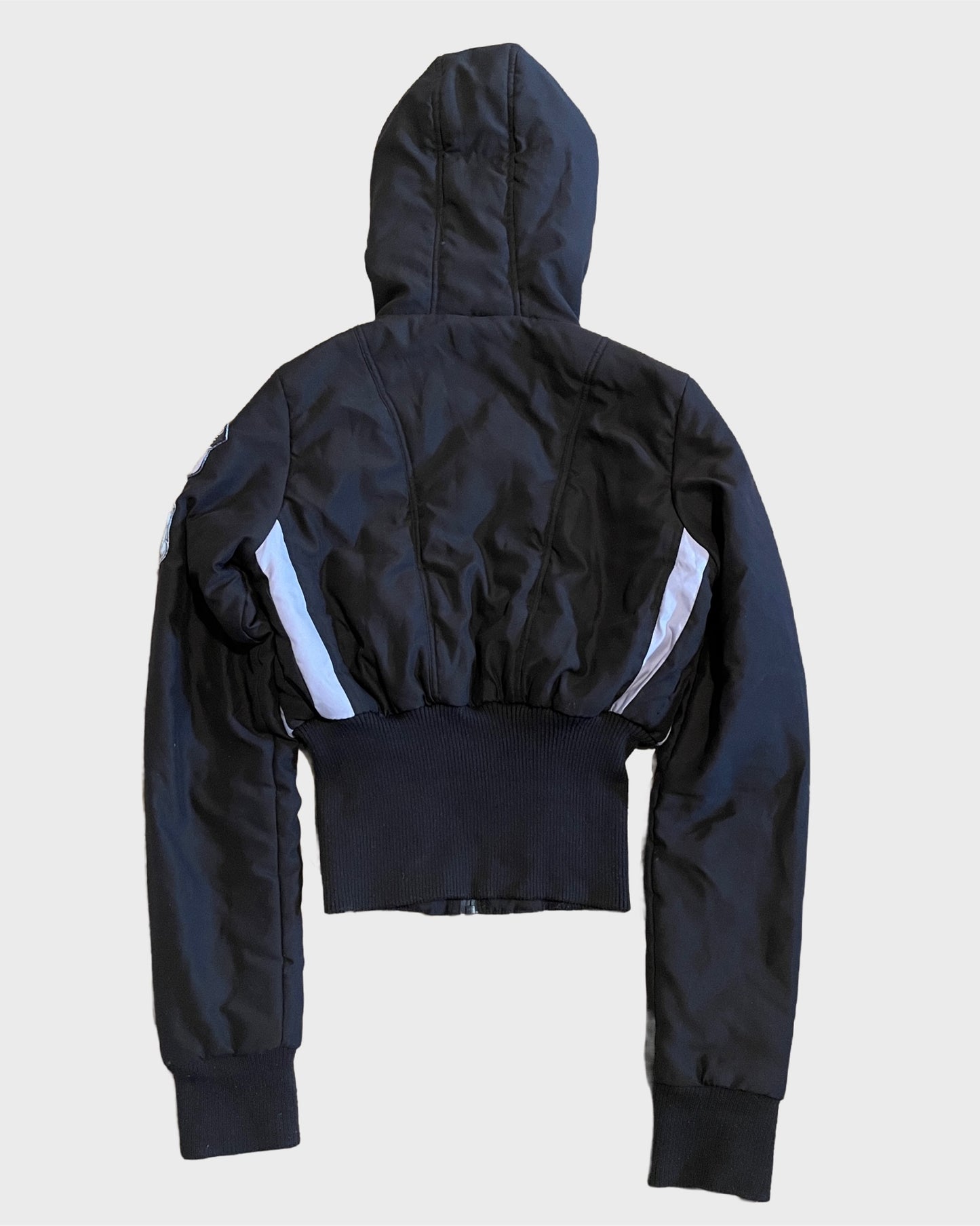 Vintage Cropped Hooded Jacket