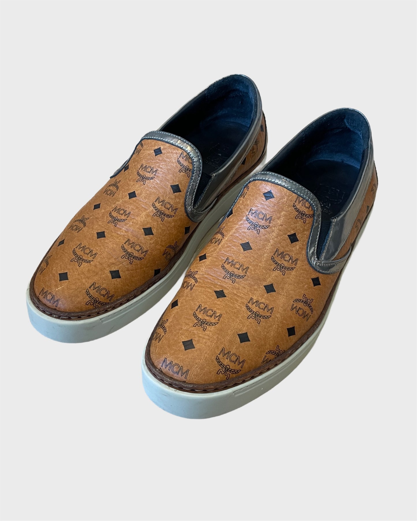 Vintage MCM Leather Slip-Ons