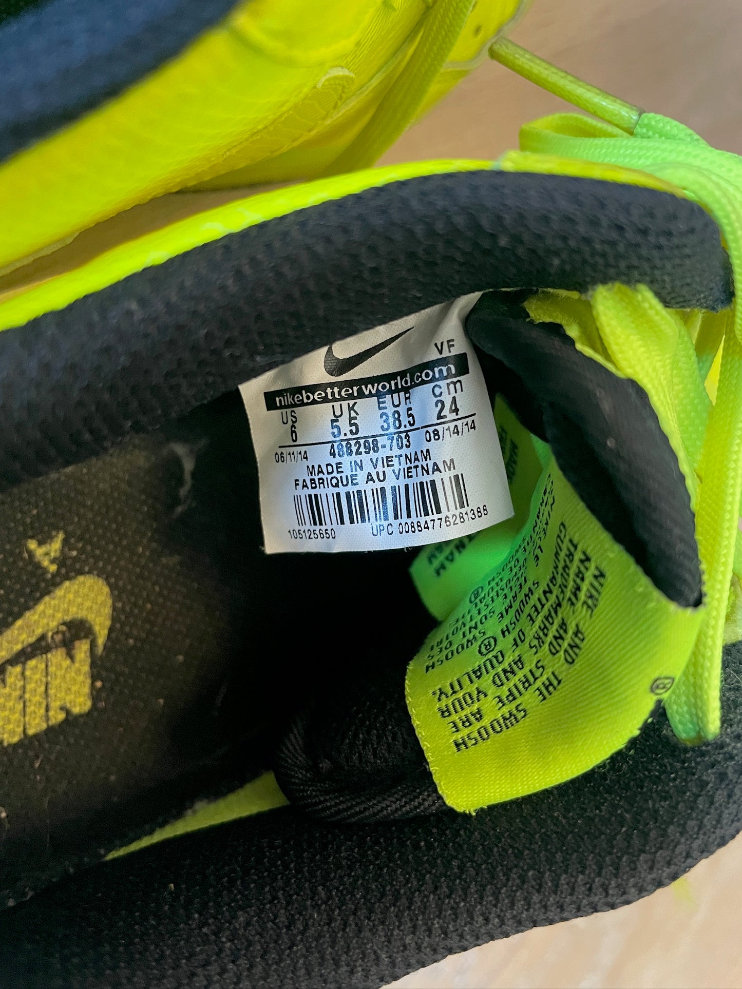 Vintage Multicolor Nike Air Force 1 „Volt“