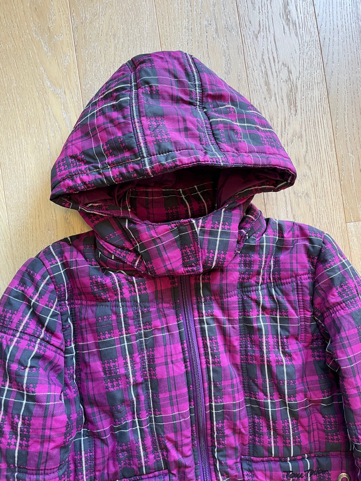 Vintage Plaid Puffer Jacket