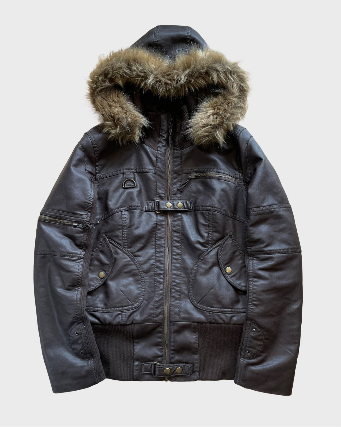 Vintage Fur Leather Jacket