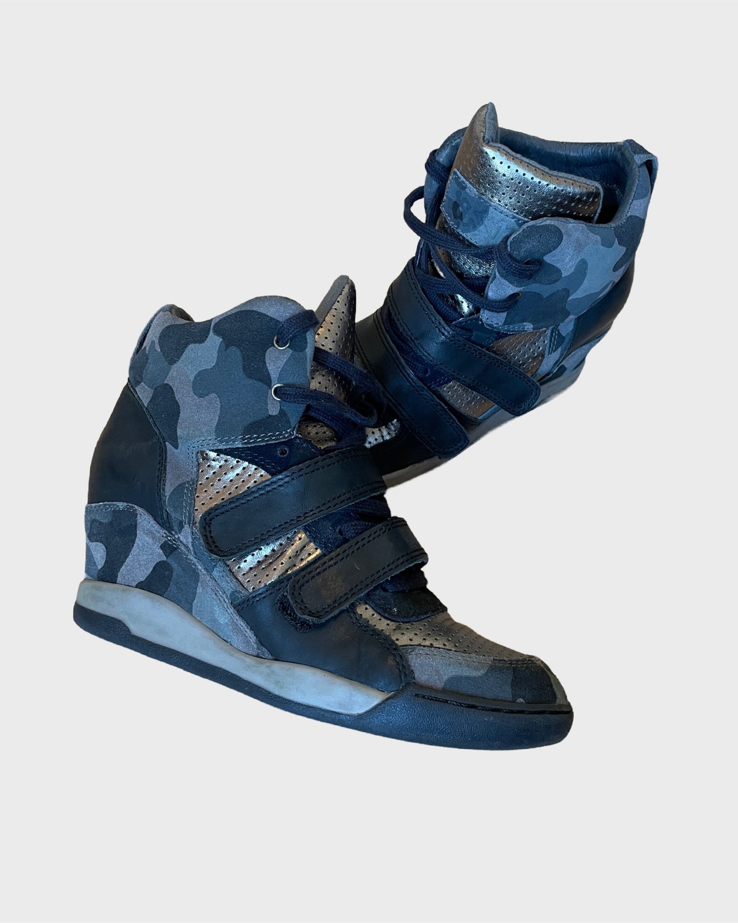 Vintage Camouflage Wedge Sneaker