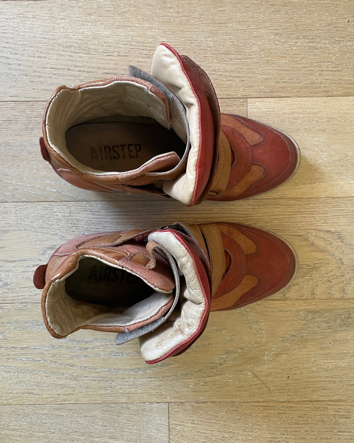 Vintage Leather Wedge Sneaker