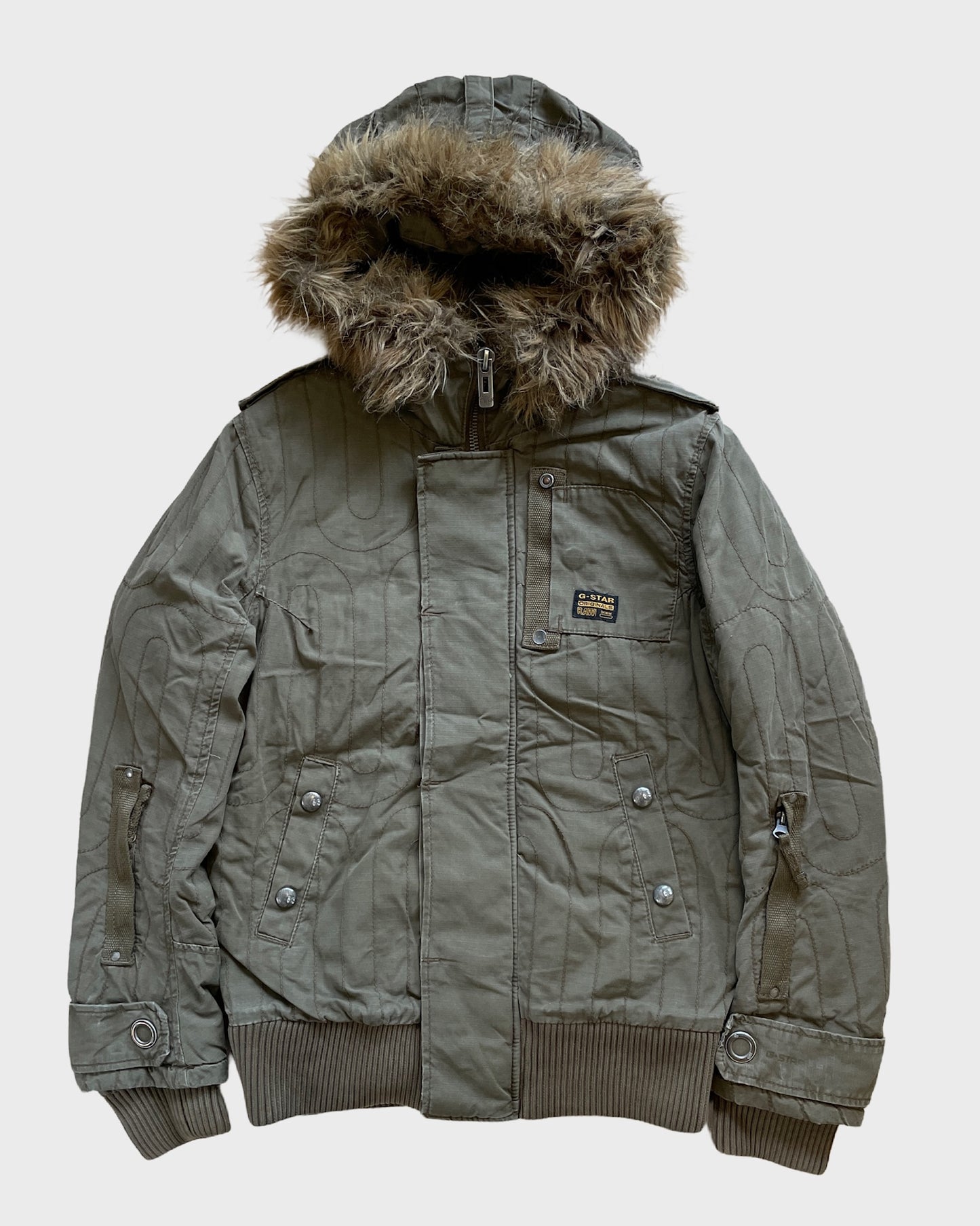 Vintage G-Star RAW Military Fur Jacket