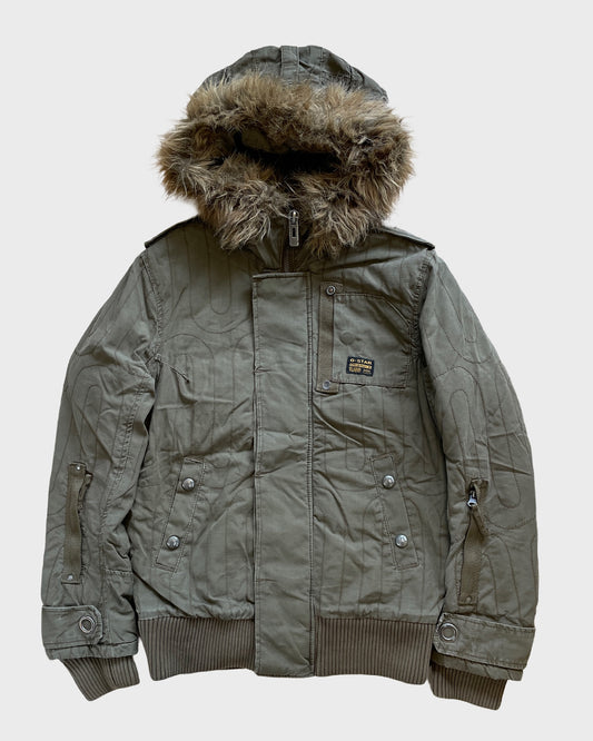 Vintage G-Star RAW Military Fur Jacket