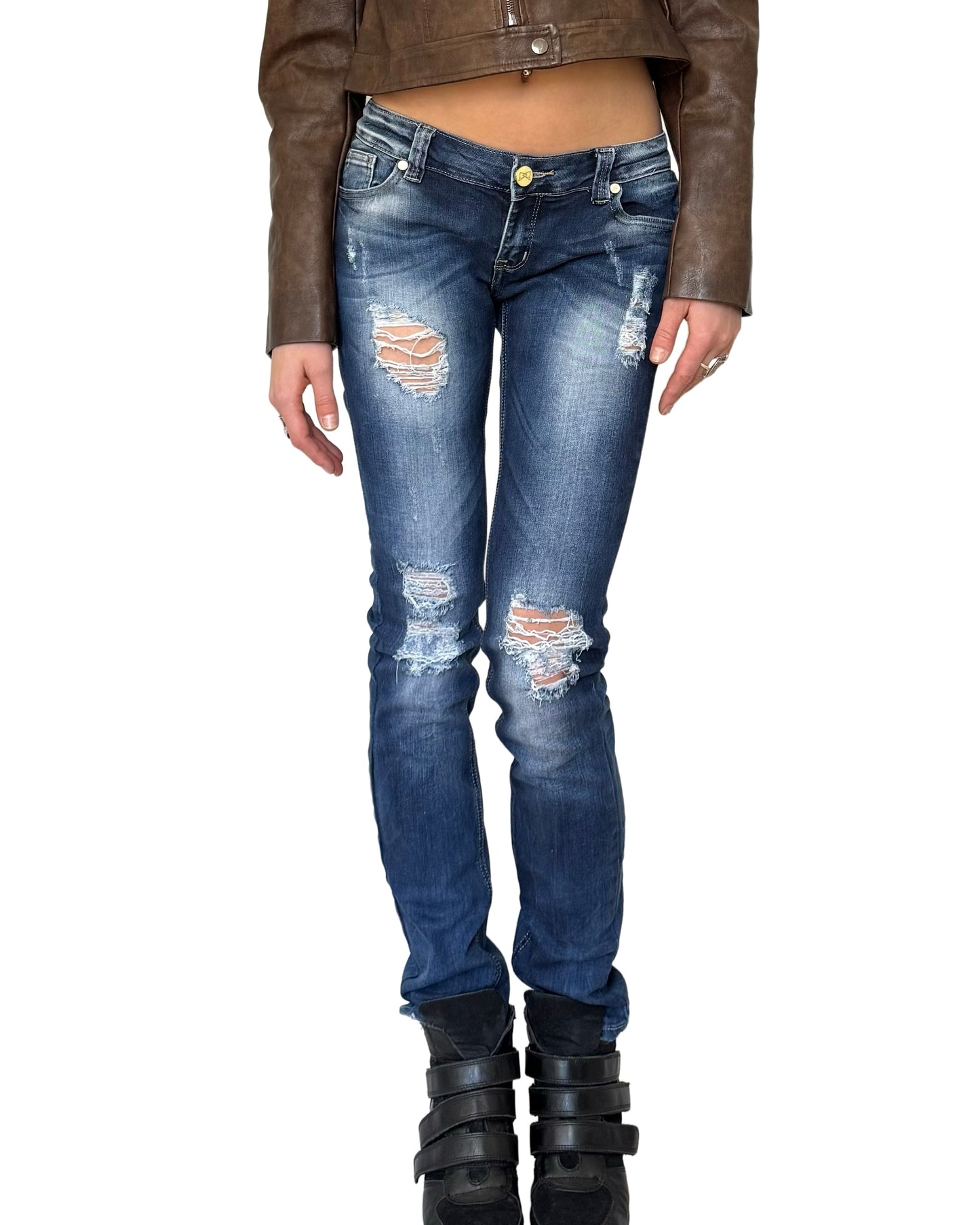 Vintage Ripped Skinny Jeans