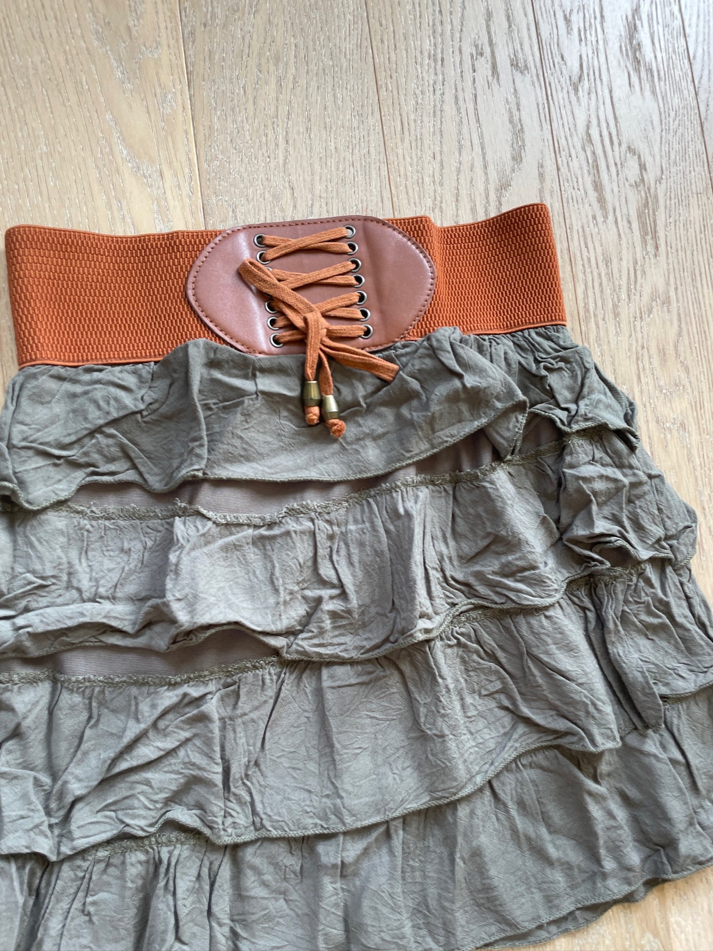 Vintage Lace-Up Skirt