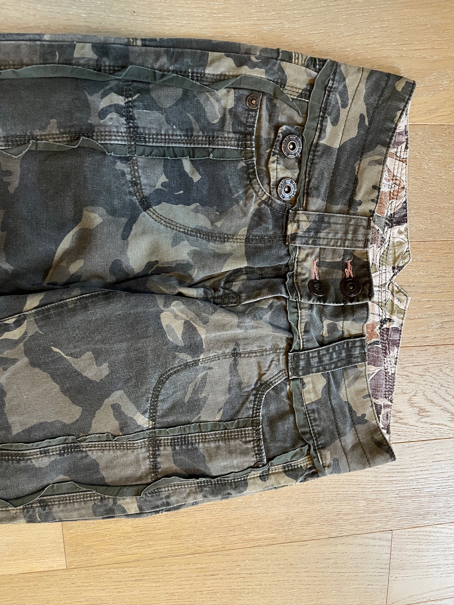 Vintage Camouflage Biker Pants