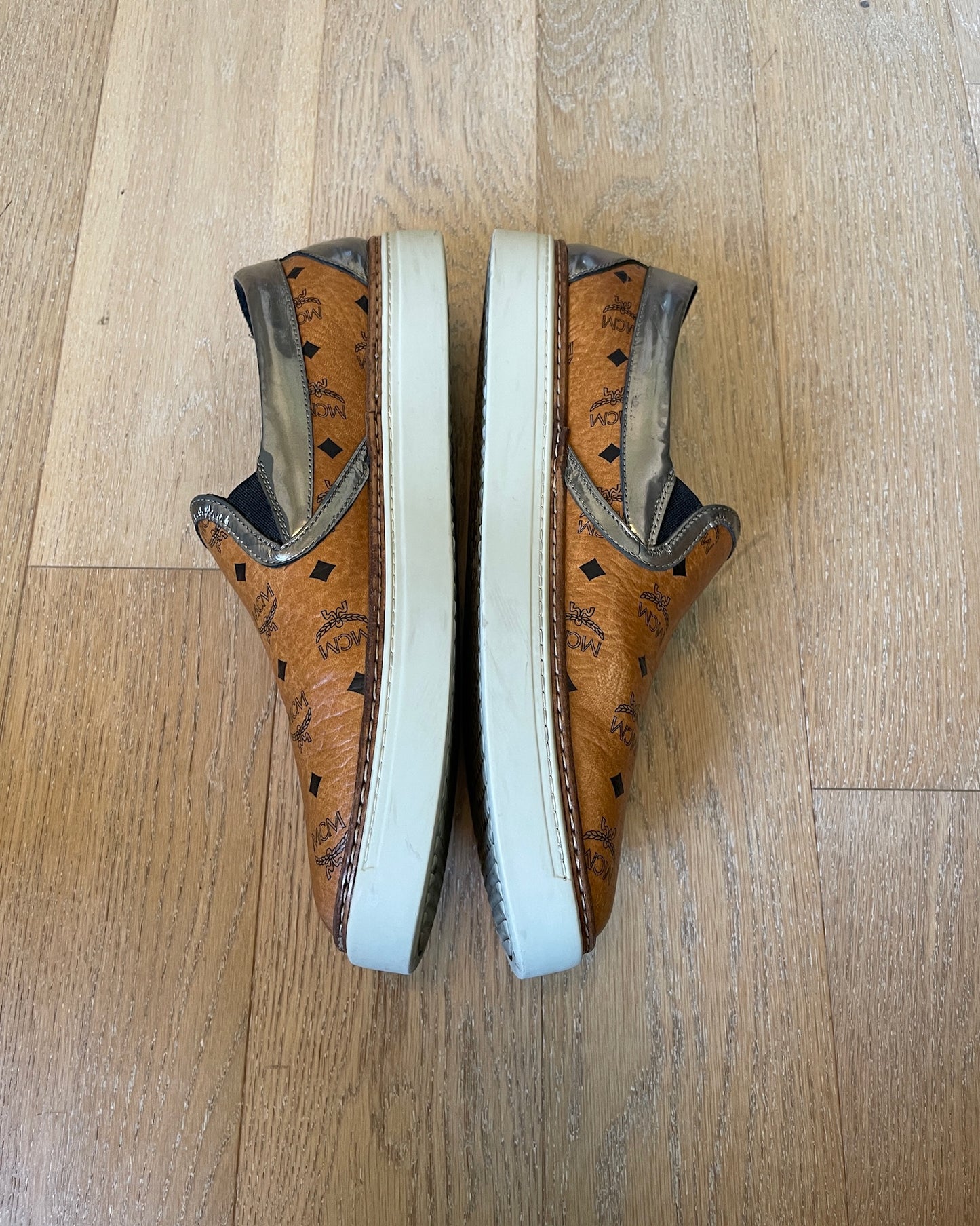 Vintage MCM Leather Slip-Ons