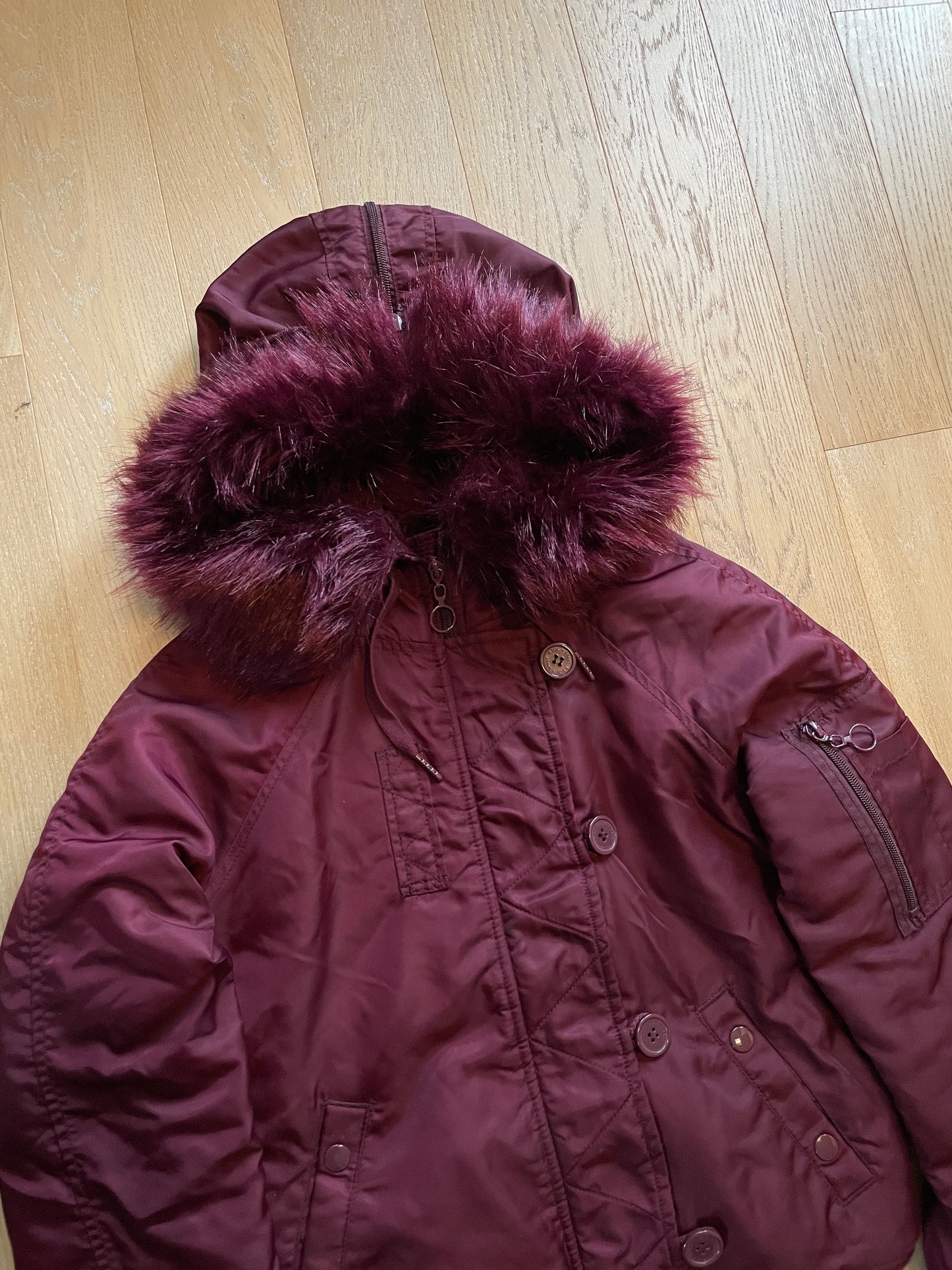 Vintage Fur Bomber Jacket