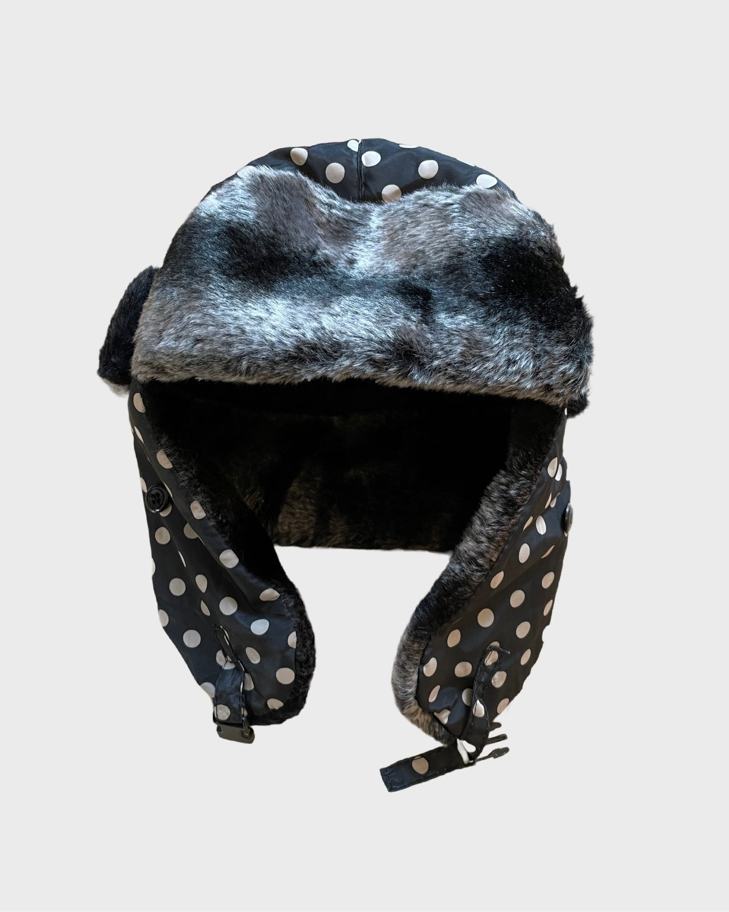 Vintage Polkadot Fur Hat