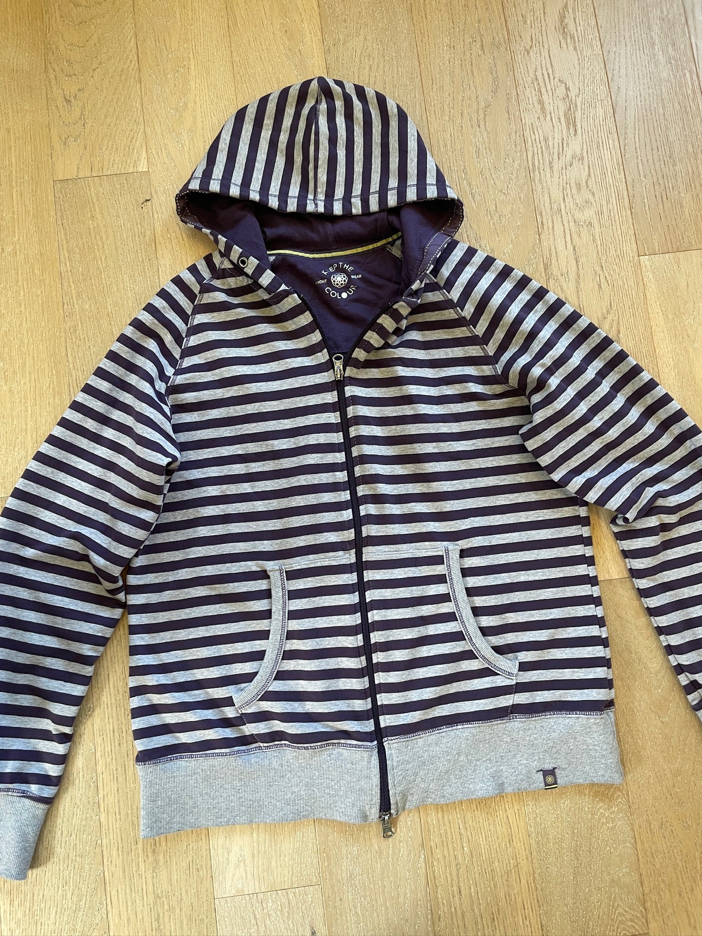 Vintage Striped Zip Hoodie