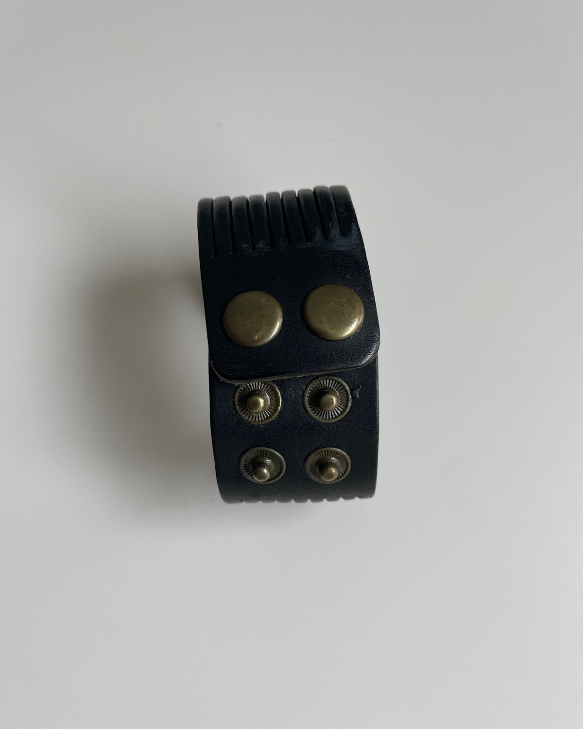 Black Leather Cuff Bracelet
