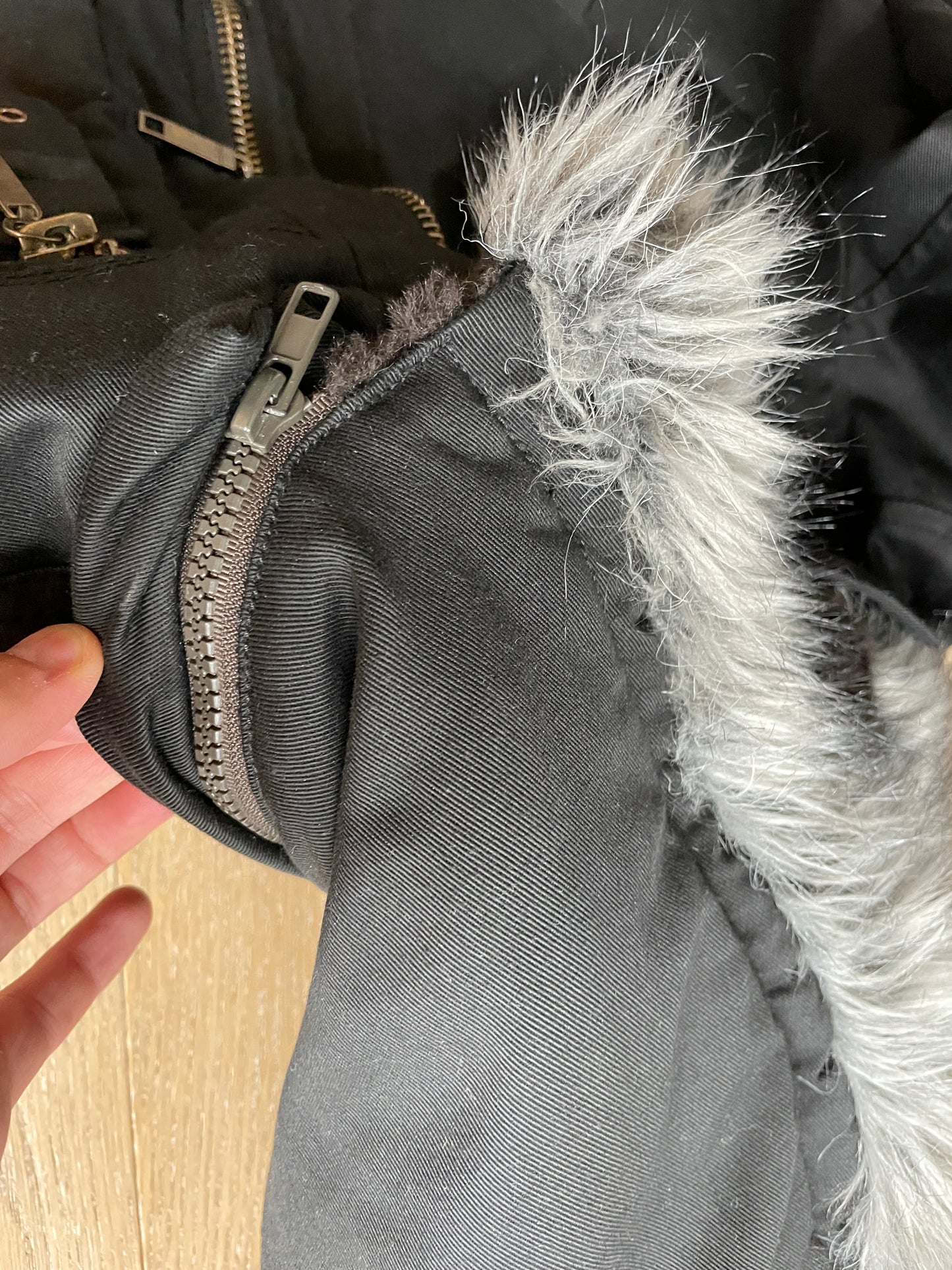 Vintage Fur Bomber Jacket