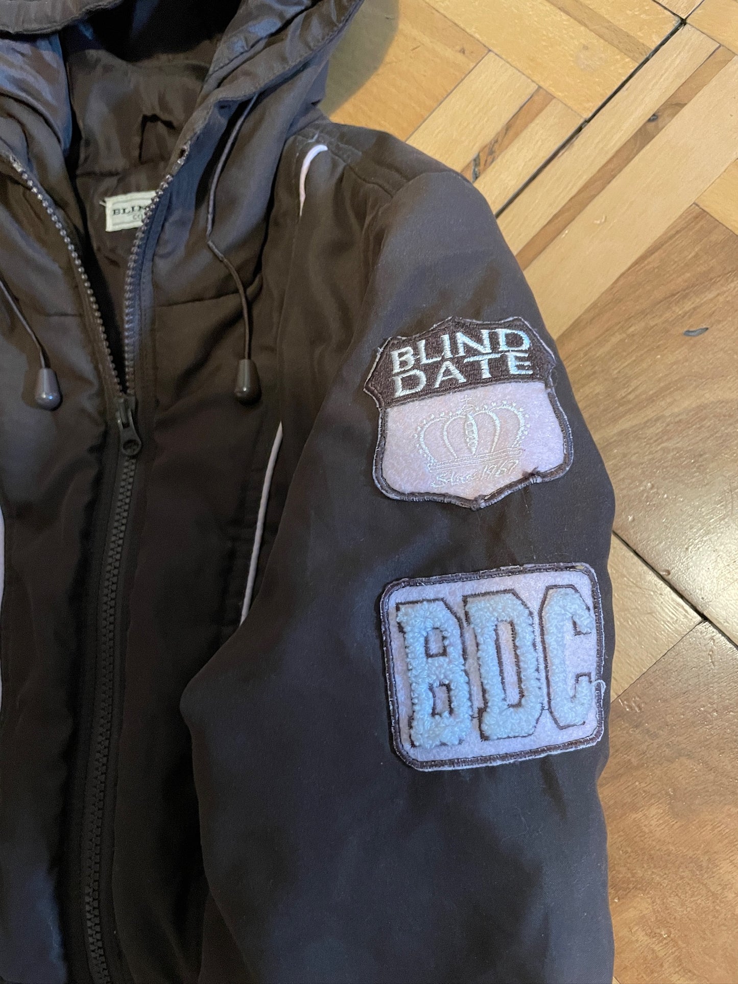 Vintage Cropped Hooded Jacket