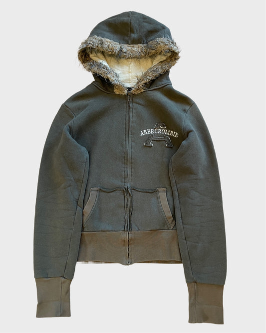 Vintage Abercrombie & Fitch Fur Zip Hoodie