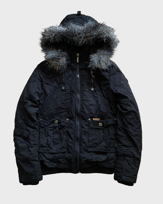 Vintage Khujo Military Fur Jacket