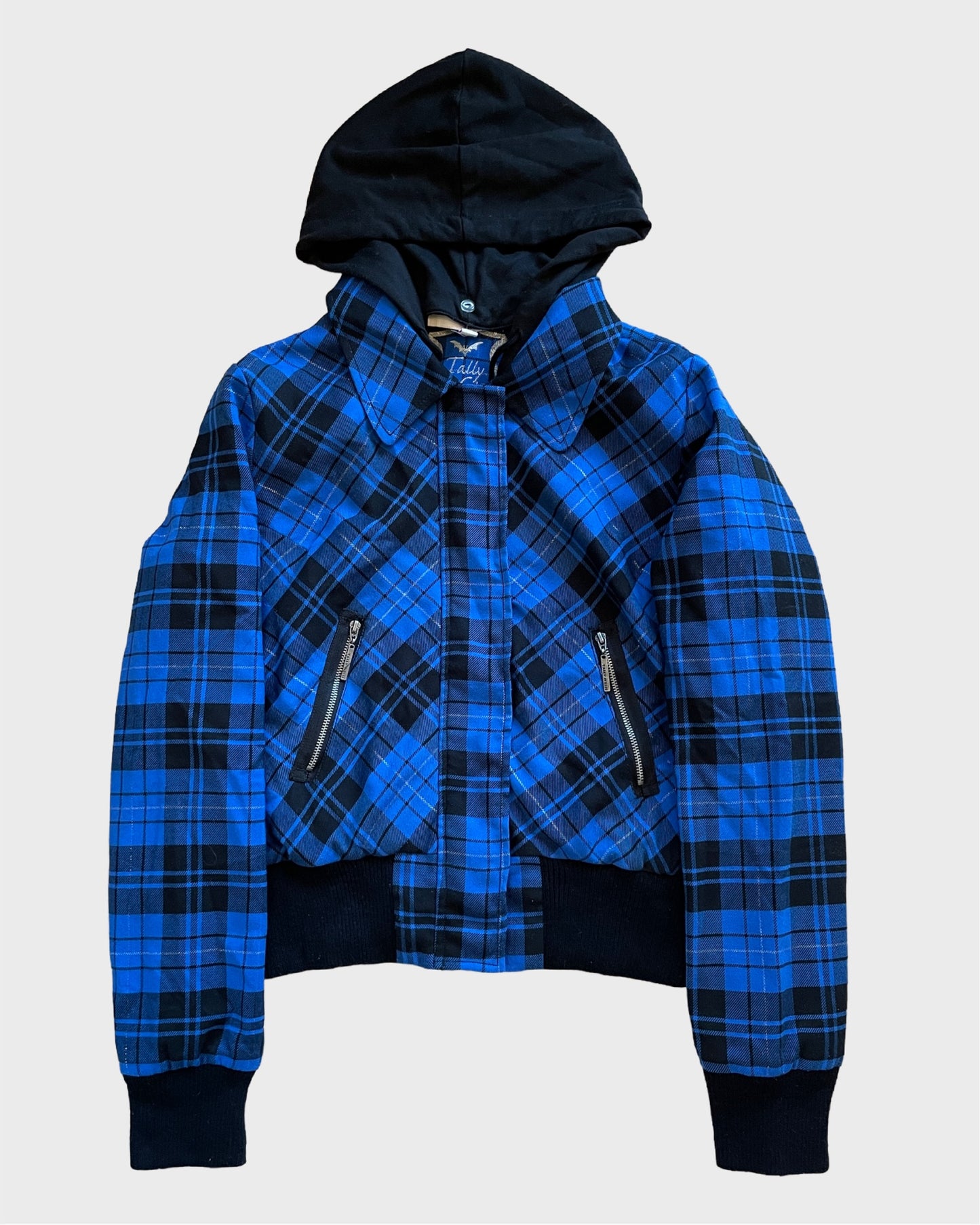 Vintage Plaid Jacket with attachable Hood